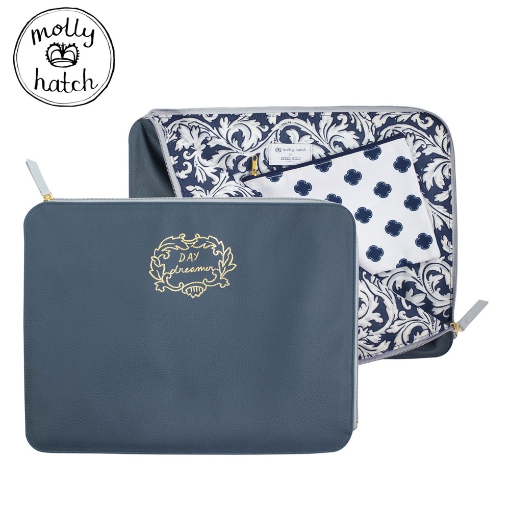 Molly Hatch Padded Laptop Bag with Storage Pouch